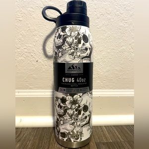 Hydrapeak chug 40oz skull tumbler